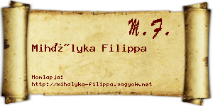 Mihályka Filippa névjegykártya